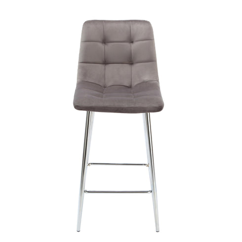Native Home Lifestyle Squared Grey Kitchen Bar Stools (Set Of 2)